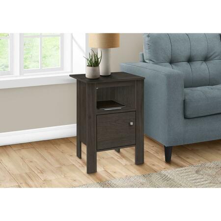 DAPHNES DINNETTE Night Stand Accent Table with Storage, Brown Oak DA3072186